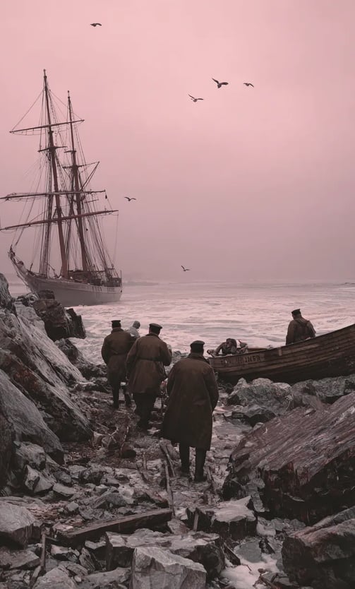 Early dawn at a rocky Maine coast, 1908