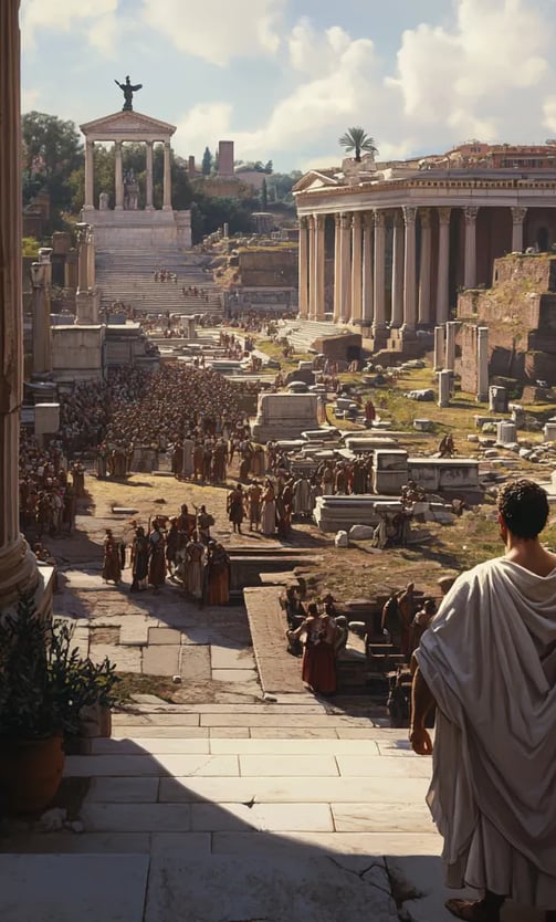 Julius_Caesar_Watching_Over_the_Forum_From_