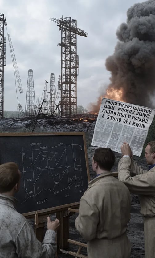 Scientists celebrate after Soviet rocket launch in Moscow, 1933.