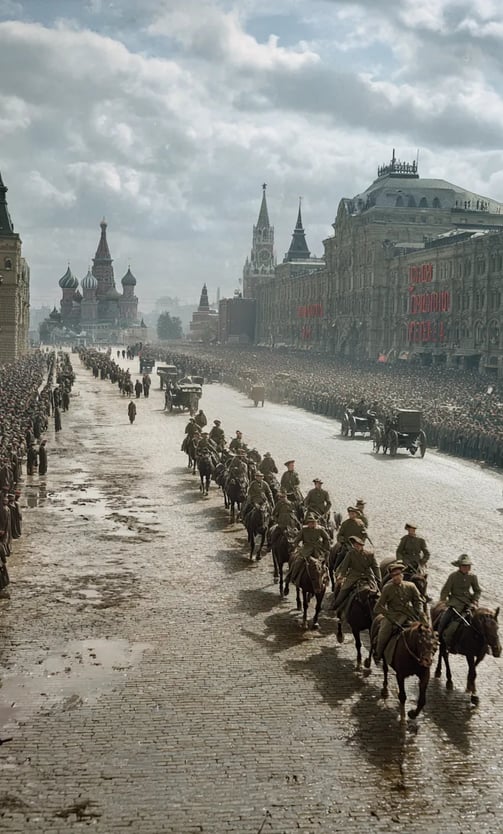 Red Square, Moscow, July 6 1923: Celebratory Parade