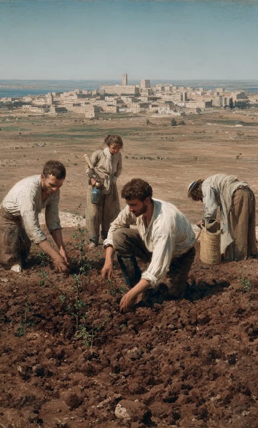 Sunset July 6 1882: Planting the First Vine