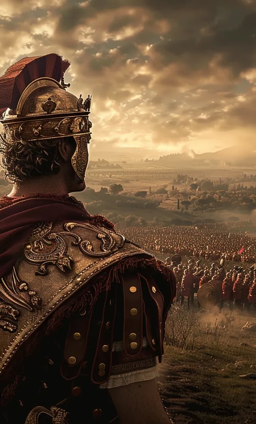 Roman Battlefield, 450 AD Valentinian III, now an adult, watching nervously