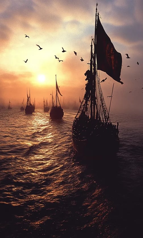 The_Fleet_Sets_Sail_for_England_The_Norman_fleet