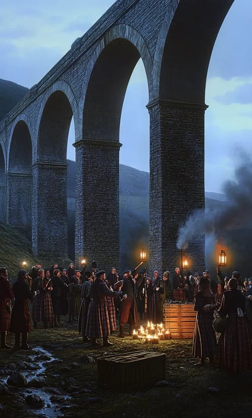 Wales, 1805 – Festive Evening by Lantern Light