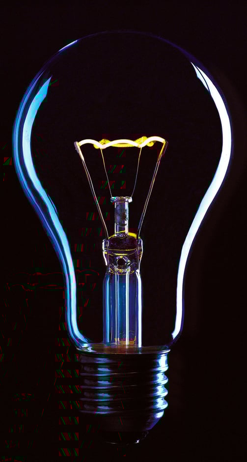 a light bulb promoting ideas
