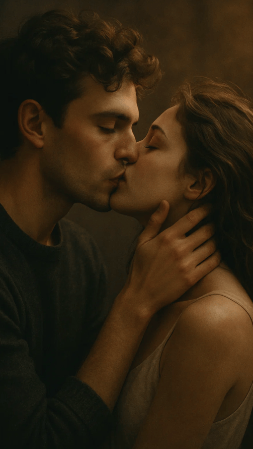 Baiser romantique pour la journée mondiale du baiser.