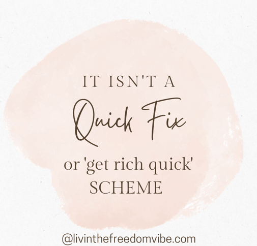 Affiliate Marketing isn't a quick fix or get rich quick scheme