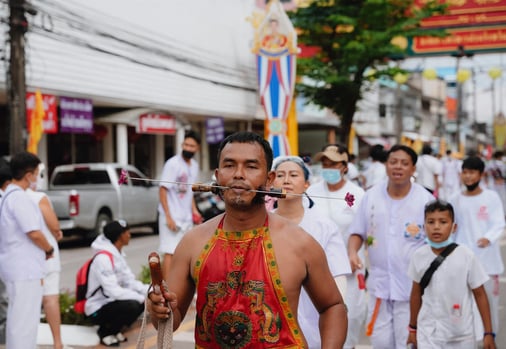 Festivals In Manila-Cheek piercing
