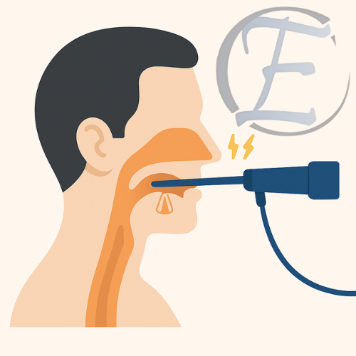 a doctor examining a patient's eye