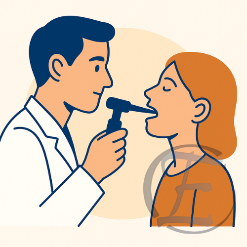 a doctor is giving a patient a blow - up