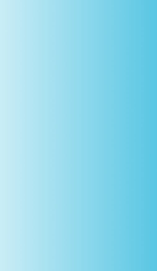 A gradient of blue and white in the shape of rectangle displays a written testimony