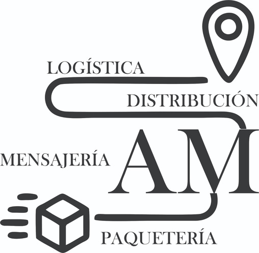 LOGISTICA, DISTRIBUCION, MENSAJERÍA Y PAQUETERÍA AM; AM LOGISCTÍCA logo