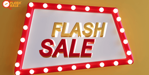 a flash sale sign