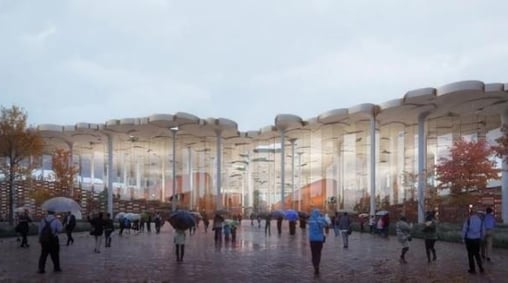 public library in Beijing with LC window smart glass