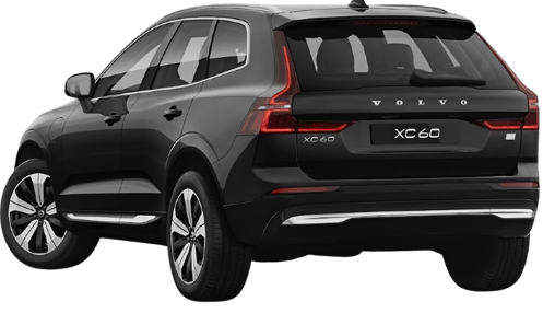 Volvo modelo XC60, preto, visto de trás