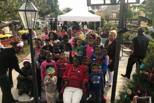 Millicent Mama Hill helps children in Watts
