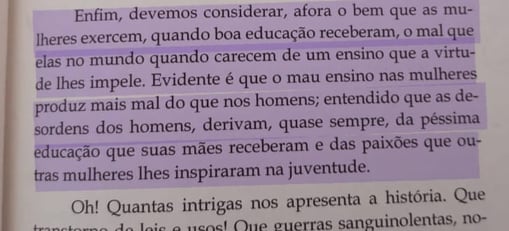 livro - Da educação das meninas. 