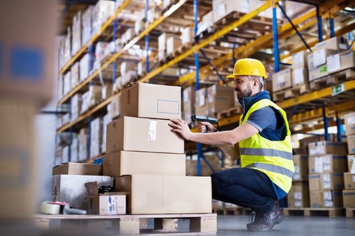 moceans warehouse worker inventory inbound process