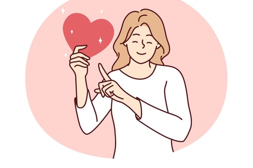 Happy girl with a healed heart