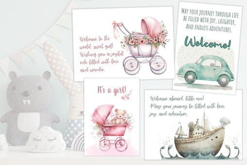 Printable Welcome Newborn Baby Cards
