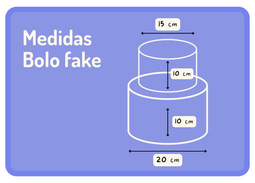 medidas bolo fake florianópolis