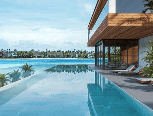 Image showcasing a pool front Hotel property by Shark Hotels