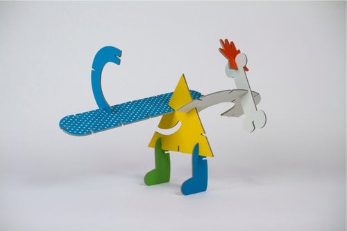 Abstract cardboard toy