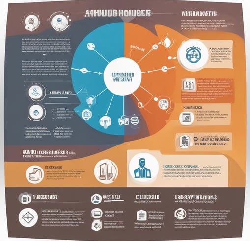a poster of a business infographic showing the different types of the business
