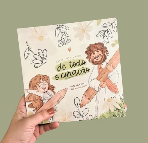 Um devocional para colorir. Escrito para mulheres, com poemas e textos para amar mais Jesus.