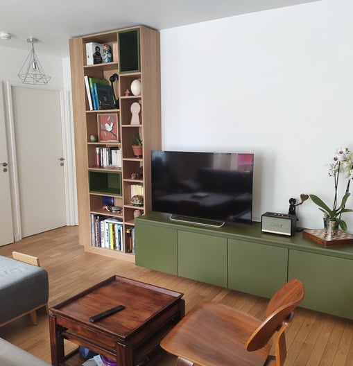 bibliothèque meuble TV sur mesure