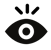an open eye crowned with three lines