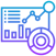 Vector icon of a data visual and a bar chart representing data analysis