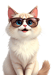 gato ragdoll con gafas