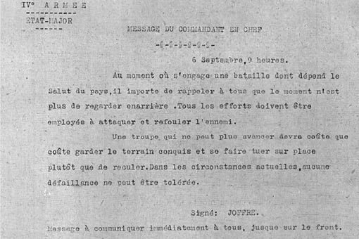 Message de Joffre