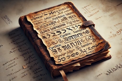 A codex displaying multiple languages, representing a global conversation about literature.