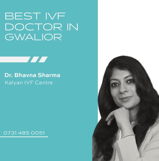 A banner featuring Dr. Bhavna Sharma as the top-rated IVF doctor in Gwalior