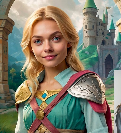 Portrait photo transformed into a character from the legend of zelda