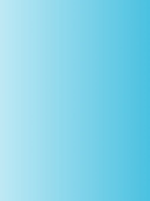 A gradient of blue and white in the shape of rectangle displays a written testimony