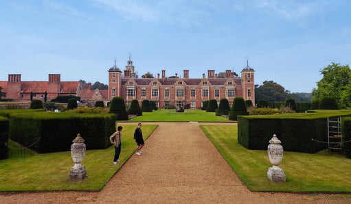 Blickling estate with garden in the forefront
