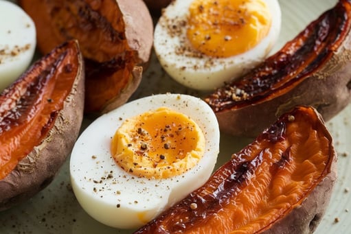 Eggs + Sweet Potatoes + Black Pepper