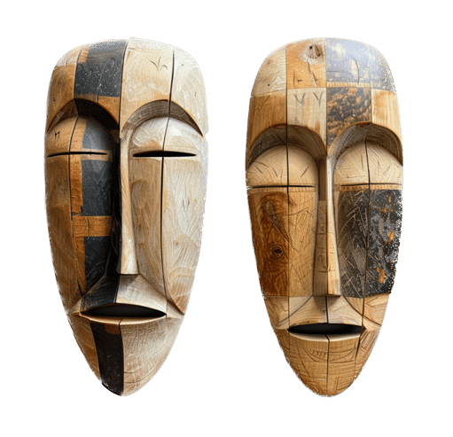 2 masques africains