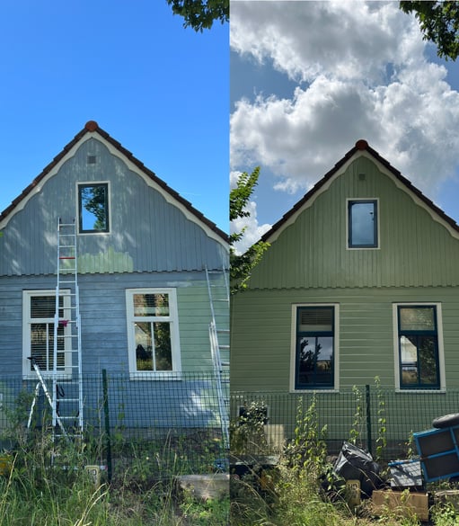 Schilderen van de buitenmuren van een huis