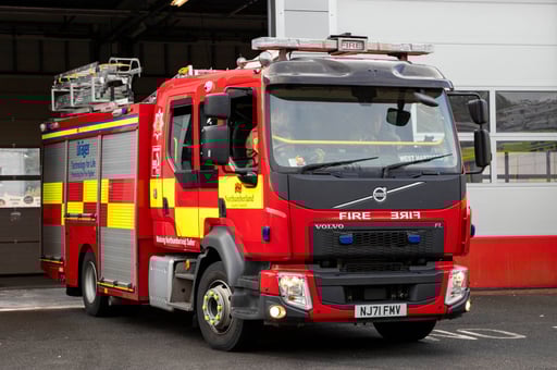 Northumberland Fire and Rescue Service Volvo Water Tender based at West Hartford fire station