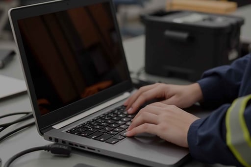 a person sitting at a desk with a laptop computer reinstall windows 11