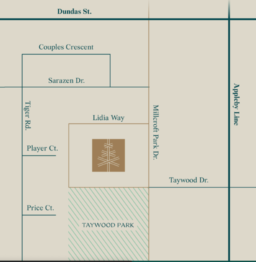 taywood estates location map