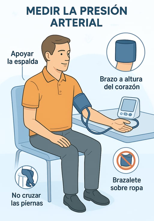 tutorial para la correcta toma de presión arterial en casa.
