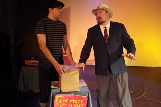 Travis Stuebing as Ellson and B McEntire in RASPBERRY FIZZ (2013) Audacity Theatre Lab