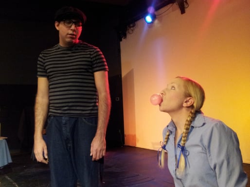 Raspberry Fizz (2013) Audacity Theatre Lab - Travis Stuebing as Ellson and Tashina Richardson as Sam