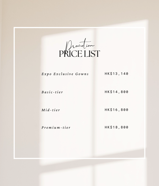 Amour Atelier Tailor-made Wedding Dress Price List 2023