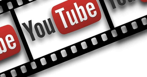 YouTube logo on a film strip